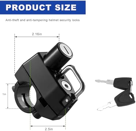 Close up of Kvaey aluminum alloy anti theft helmet lock mechanism