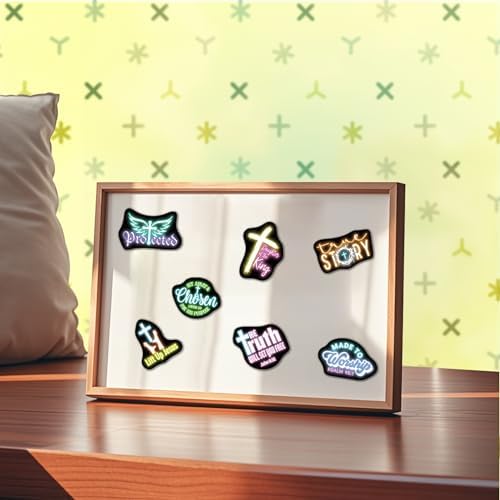 Neon style Bible verse stickers for teens and adults