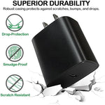Six foot braided Type C to Type C cable included with EGK charger kit