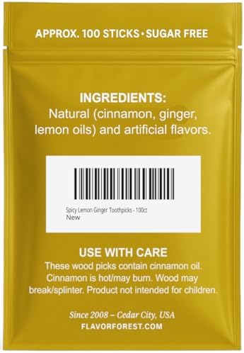 Spicy Ginger Flavored Cinnamon Toothpicks - 100ct - Image 4