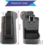 Afadorable professional two way radio carry holder case rear view with belt clip