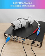 Premium Siamese CCTV camera cord set showing nickel plated brass BNC connectors.