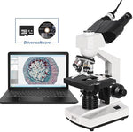 Complete HSL laboratory microscope package showing the primary instrument and included slides