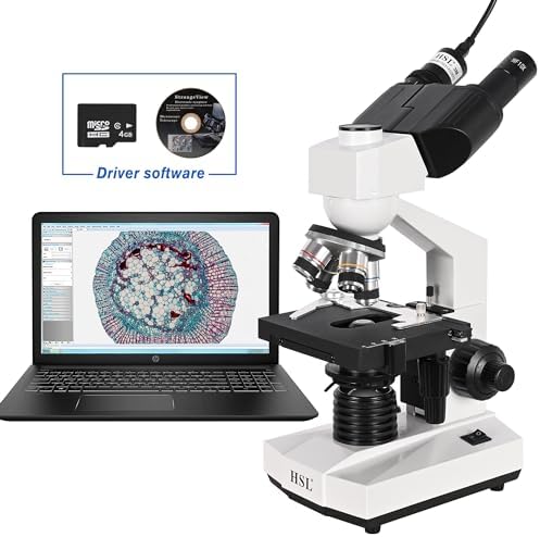 Complete HSL laboratory microscope package showing the primary instrument and included slides