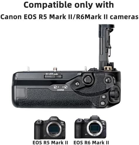 Nkmooxe BG-R20 professional camera grip top view displaying the attachment screw and electronic contact pins