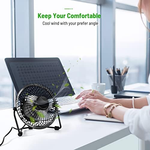 Packaging box of the authentic AMKEN personal cooling fan highlighting product specifications and dimensions.