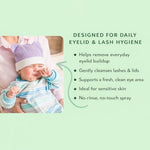 GlamBaby eyelid cleaning mist for stye and pink eye relief.