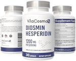 Side view of VitaCosmoX vascular health supplement highlighting vegetarian and non-GMO seals