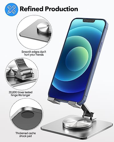 SOJUNER dual hinge smartphone mount highlighting height and tilt angle adjustment capabilities