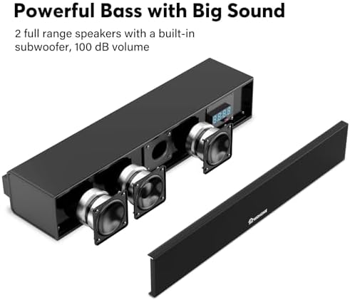 Side profile of Wohome sound bar showing compact dimensions