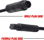 Premium PVC vehicle reverse recorder extension wire showing full 2 meter length