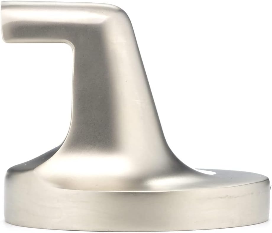 Close up detail of satin nickel finish on Richelieu hook