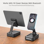 Folded portable TechGlow stand for travel storage