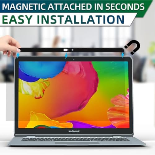STARY anti-glare blue light protector displaying a darkened screen from a side angle view.