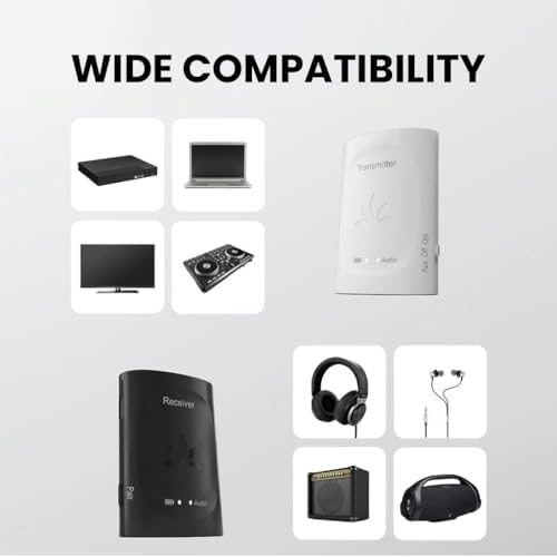 Avantree Audiplex 2403s zero delay audio transmission hub illustrating multi-device compatibility with television systems.