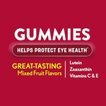 Close up of Ocuvite eye health gummies label details