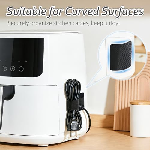 Packaging contents displaying all twenty pieces of the adjustable under table wire hider set.