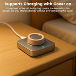 Premium anti scratch silicone cover aligned with smart ring sensors on a charging dock