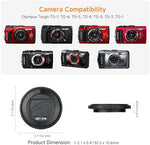 JJC durable ABS plastic lens cap protector mounted on a tough camera body