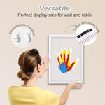 Authentic USA imported baby handprint kit packaging showing product dimensions.