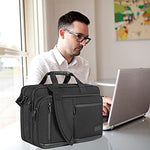 VANKEAN 17.3 inch messenger bag showing expanded main compartment storage