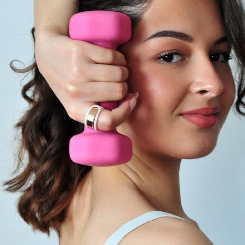 Rinfit smart ring cover worn on a finger during a gym fitness session.