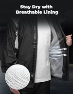 KEMIMOTO Waterproof Casual Motorcycle Rain Gear for men,Men's Waterproof Powersports Rain Suit with Pant for Motorcycle Riding in Heavy Rain 15000MM Water Pressure Resistance - Image 4