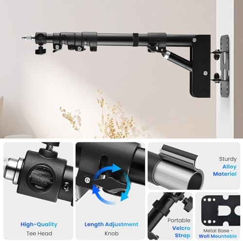 SH studio photography light stand showing 360 degree rotation capability