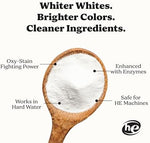 Close up of unscented ultra concentrated oxygen bleach powder granules.