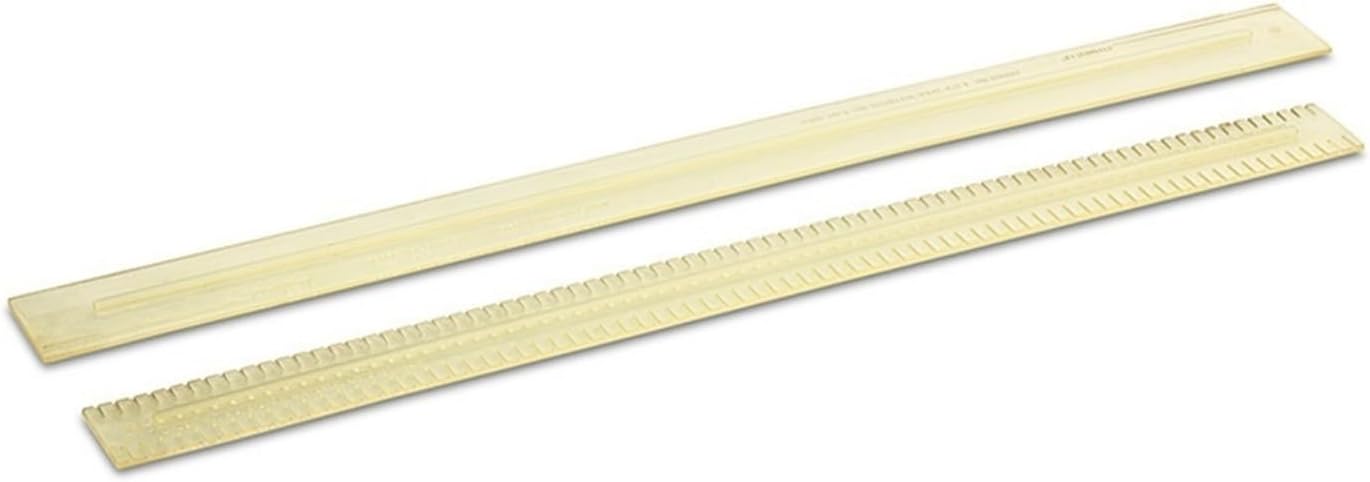 HFIKCOP two piece floor rubber squeegee blade front view showing commercial floor scrubber replacement parts