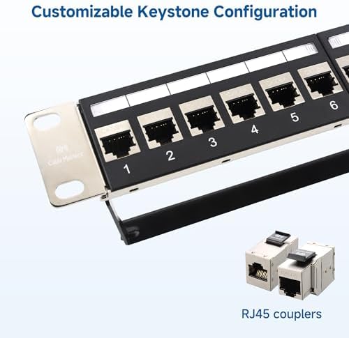 Cable Matters 24 port inline panel installation kit with screws cage nuts and ties