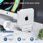 Back view of Minisopuru Mac Mini hub featuring USB-C and card reader ports