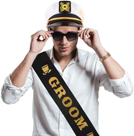 Groom Captain Hat Embroidery Close Up
