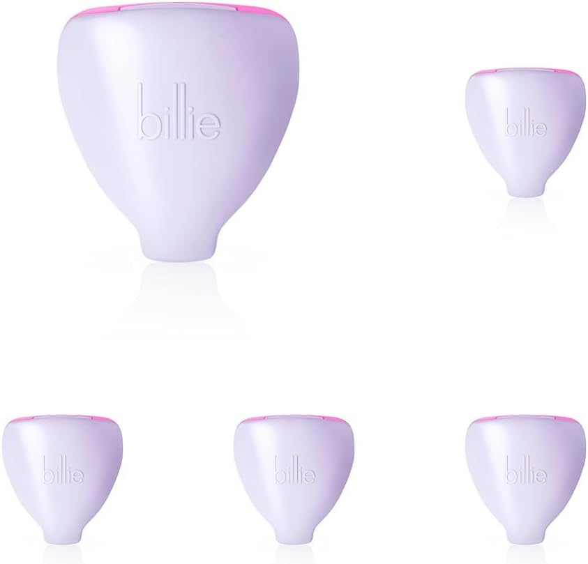 Billie 5 blade women's razor travel case 5 pack in dreampop purple