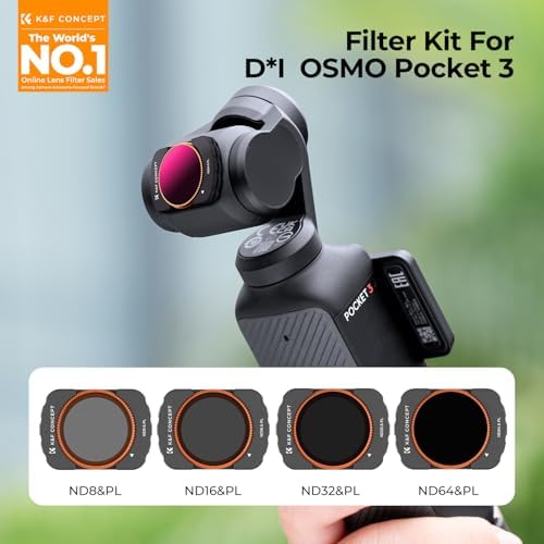 Close up of ND/PL filter glass coating quality for Osmo Pocket 3