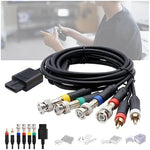 Premium gold-plated phosphor bronze terminals on gaming cable close up view