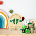 Andisijq R HORSE DIY baby craft plaque displayed upright on its premium wooden stand.