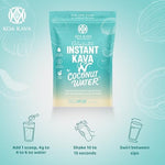 Koa Kava island style stress relief drink mix bag back view directions