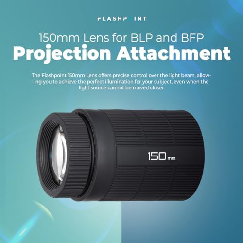 Side profile of Flashpoint 150mm optical lens for studio lighting