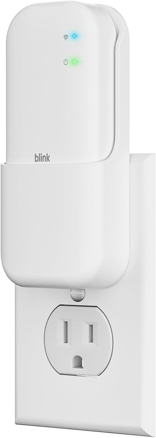 Aaeytby outlet wall mount for blink sync module front view showing compact white bracket design.
