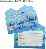 Vosaplk DRENGE twenty count pack of Stitch themed party supplies on thick paper
