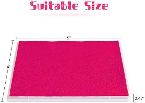 Large five by four inch pink craft stamp pad showcasing eco friendly sponge