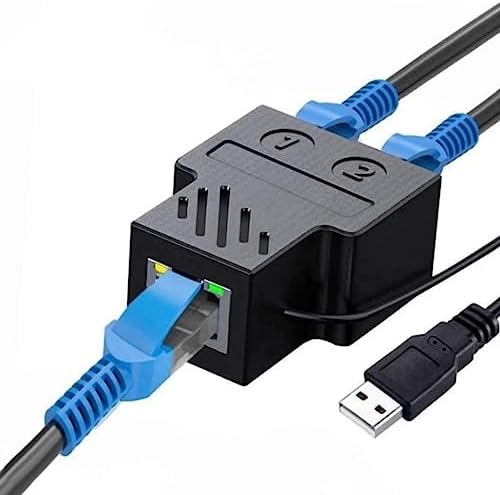 Suckoo gigabit ethernet splitter with USB power cable
