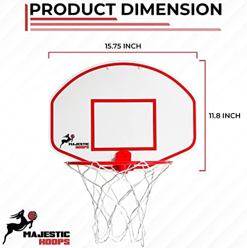 Steel rim and nylon net of indoor basketball hoop