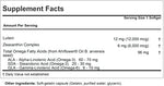 Andrew Lessman Maximum L+Z eye and brain health supplement label