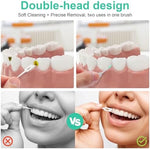 Dual-ended toothpick travel teeth cleaning tools inside portable carry case
