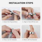 BandRain smart ring scratch resistant film cover showing the precise fit and coverage