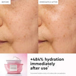 Side angle of the Glow Recipe Peptide Glow Cushion Cream packaging highlighting the clean, silicone-free formulation details.