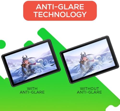 Simbans PicassoTab A10 portable graphics tablet angled view featuring the pressure-sensitive Picasso Pen 3 stylus sketching a colorful design.