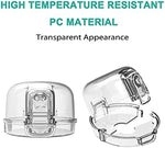 Side profile of transparent heat-resistant stove knob safety cover